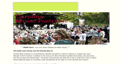 Desktop Screenshot of carolinamusicfestivals.com