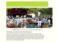 Tablet Screenshot of carolinamusicfestivals.com